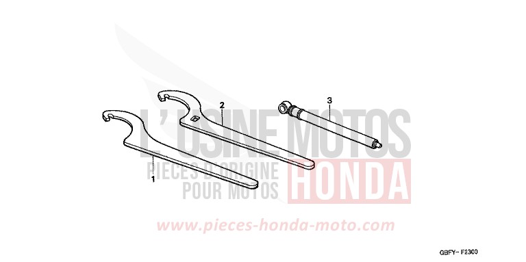OUTILS de CR80R "Grandes Roues" EXPLOSION RED (R254) de 2001